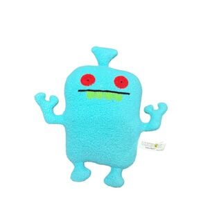Uglydoll Uglybot 8" Plush Blue Green Teeth Red Eyes 2010 Toy Doll